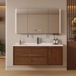 Évier européen salle De Bain armoire Led lavage miroir mur salle De…