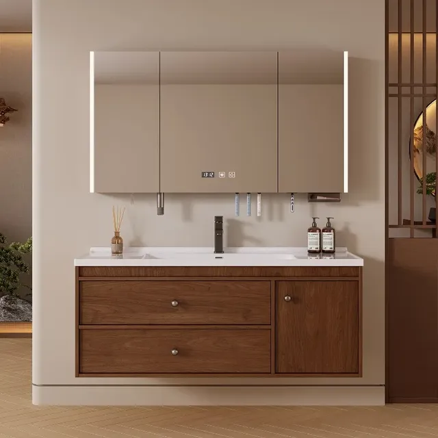 Évier européen salle De Bain armoire Led lavage miroir…