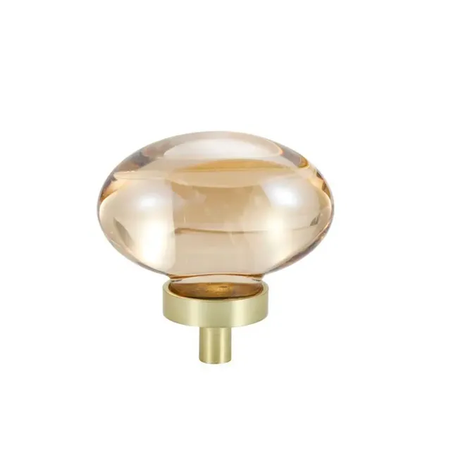Poignée meuble cristal diamant champagne ambré…