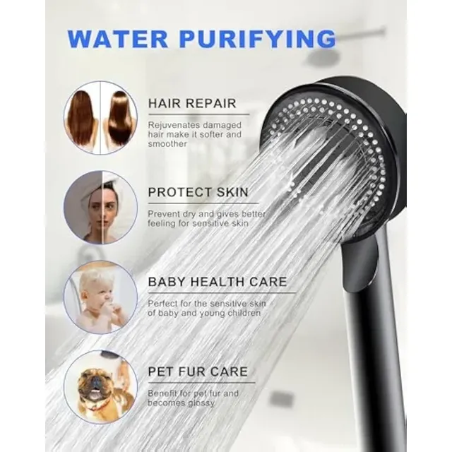 Pommeau de douche avec 5 Modes de pulvérisation – vue 5