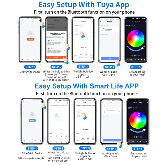 Tuya Smart LED Ampoule E27 APP Contrôle Dimmable Lumière… – vue 6