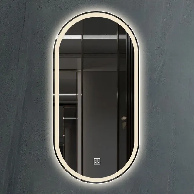 Nouveau miroir elliptique Led salle de bain miroir… – vue 3