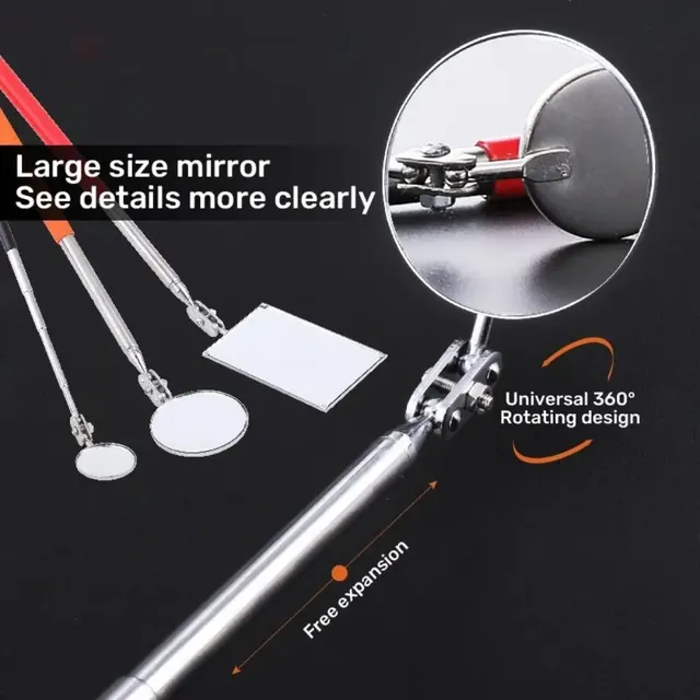 Lot trois miroirs inspection télescopiques rotatifs… – vue 4