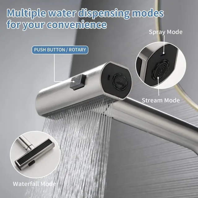 Mitigeur monocommande cuisine évier acier inox brossé… – vue 6