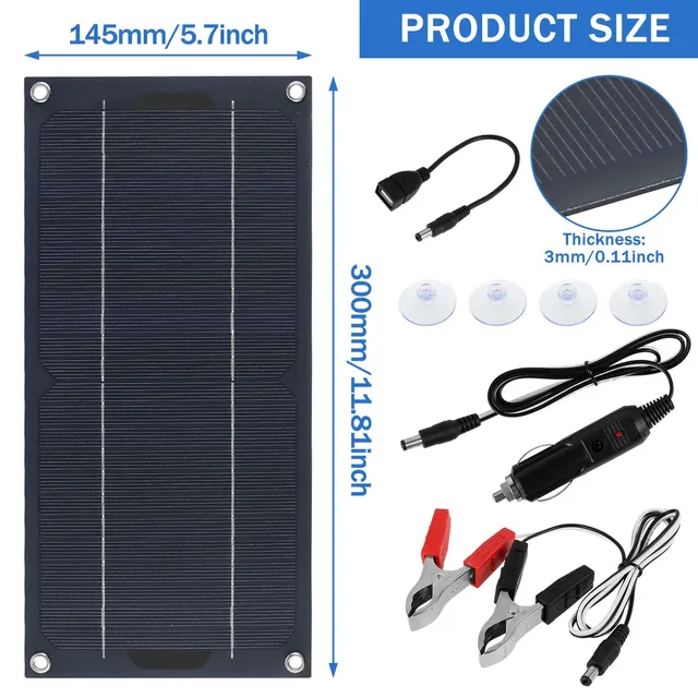 Kit de panneaux solaires 30W DC 12-24V – vue 6