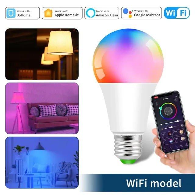 Dohome Wifi Bluetooth ampoule intelligente Alexa lampe à… – vue 6
