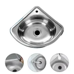 Évier de cuisine pour camping-car, lavabo de salle de bains, légumes, camping-car, barre en acier, petit bol à goutte unique, baignoire d&rsquo;angle