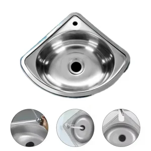 Évier de cuisine pour camping-car, lavabo de salle de bains, légumes, camping-car, barre en acier, petit bol à goutte unique, baignoire d’angle Évier de cuisine pour camping-car, lavabo de salle de bains, légumes, camping-car, barre en acier, petit bol à goutte unique, baignoire d’angle
