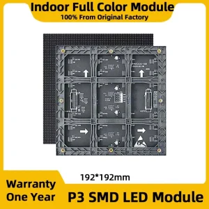 P3 polychrome LED signalisation numérique HUB75 RGB Pixel affichage LED Module d&rsquo;affichage intérieur mur vidéo LED grand écran 192*192mm