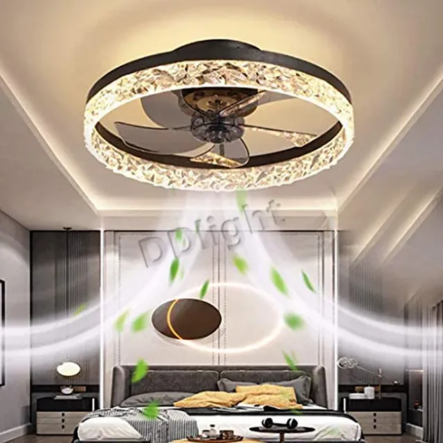 Plafonnier LED avec ventilateur intégré et télécommande