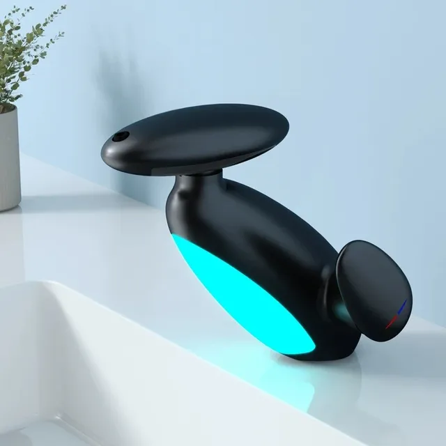 Grand robinet de lavabo à lumière LED – vue 2