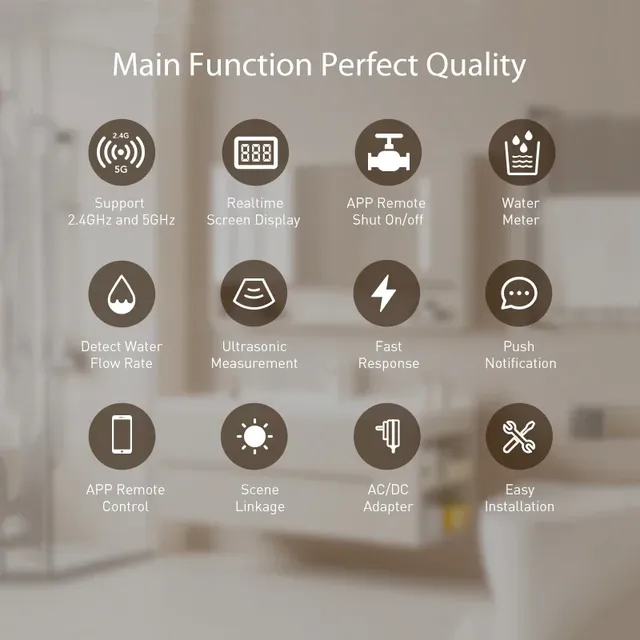 Smart Life WiFi vanne d'eau débit d'eau et compteur… – vue 3