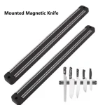 Porte-couteau magnétique mural de cuisine, outils de quincaillerie, étagère multifonctionnelle Simple absorbante à rayures en plastique