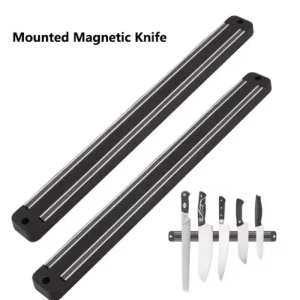 Porte-couteau magnétique mural de cuisine, outils de quincaillerie, étagère multifonctionnelle Simple absorbante à rayures en plastique