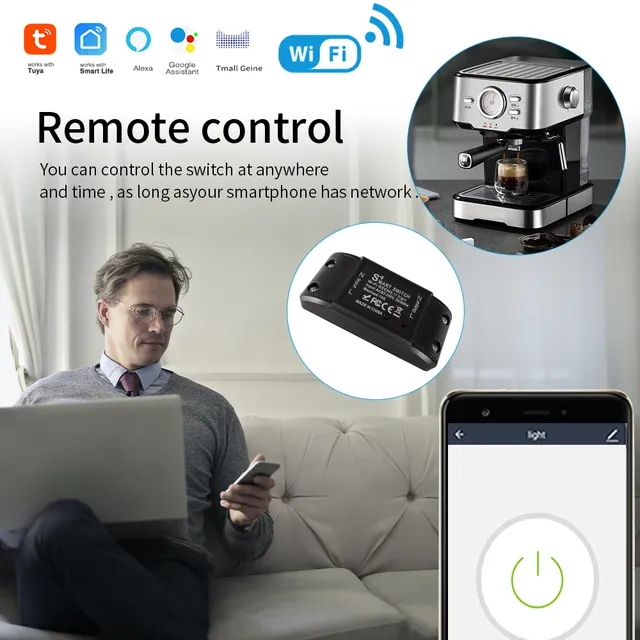 Module relais domotique WiFi encastrable canal unique… – vue 3