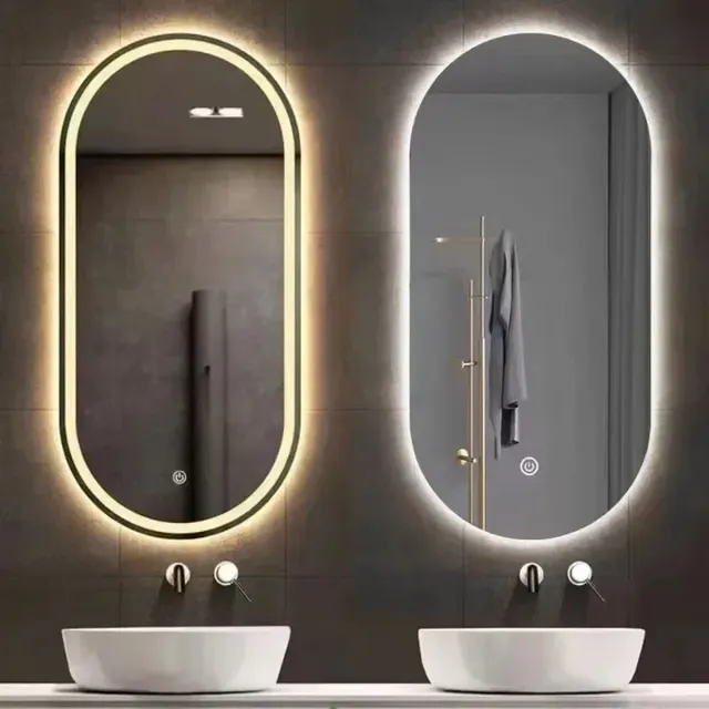 Miroir de salle de bain intelligent ovale – vue 2