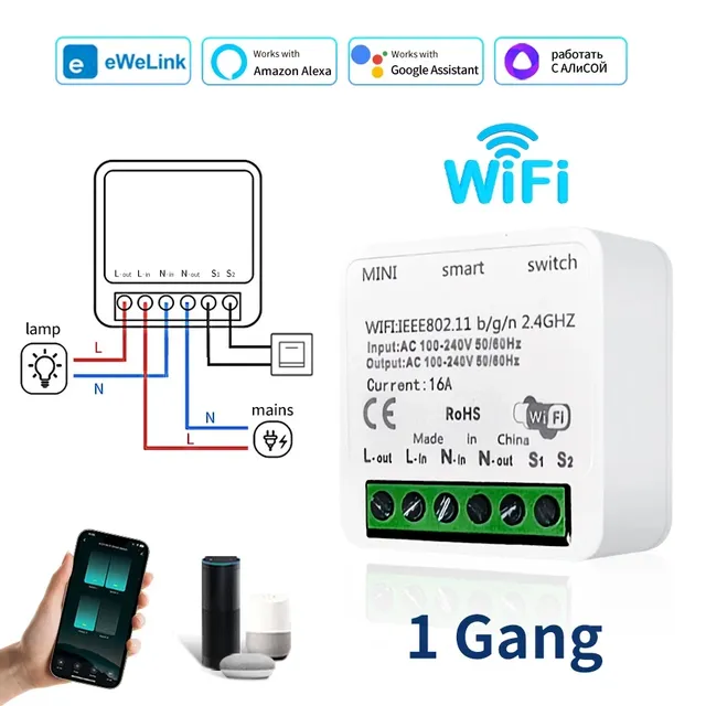 Commutateur intelligent Wifi fonctionne avec Alexa… – vue 3