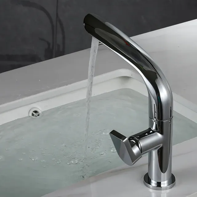 Mitigeur Lavabo Monocommande Monotrou Laiton Or Brossé… – vue 3