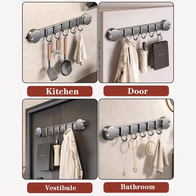 Crochets d'adsorption sous vide en aluminium – vue 2