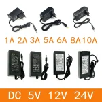 Adaptateur d&rsquo;alimentation 220V AC DC 5V 6V 8V 9V 10V 12V 13V 15V 24V, chargeur universel 1A 2A 3A 5A 6A 8A 10A EU US pour pilote LED