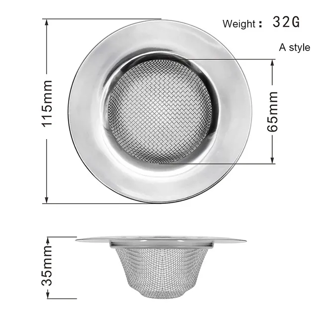 Filtre d'évier de cuisine en acier inoxydable – vue 4