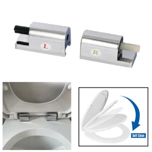 Charnières à fermeture douce pour toilettes, couvercle de toilette ABS, connecteur de fixation de montage, charnières de toilettes à fermeture lente, accessoires de quincaillerie de salle de bains