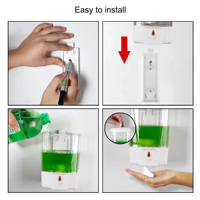 Distributeur automatique de savon à capteur IR – vue 3