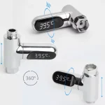 Thermomètre à eau numérique Led avec affichage de la température de la douche, avec Thermostat, moniteur en temps réel, mélangeur de robinet, accessoires de salle de bains 2025