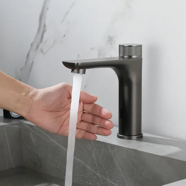 Mitigeur lavabo capteur infrarouge laiton doré monobloc… – vue 2