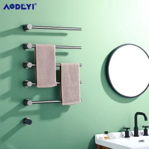 Porte-serviettes chauffant électrique pour salle de bain, affichage numérique, contrôle de la température et du temps, barre dissimulée pour maison intelligente, acier inoxydable 304