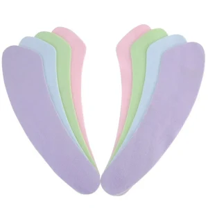 Semelles amovibles mousse feutrée pastel lavande bleu clair vert menthe rose ultra fines douces anatomiques talon arrondi