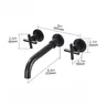 In-Wall Basin Faucet Set 3 hole Gold/Black Gold Brass… – vue 7