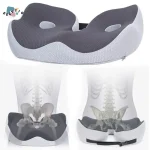 Coussin de siège ergonomique pour hémorroïdes, antidérapant, pour chaise de bureau, relaxation, réglable, doux, soulagement des os, coussin de siège pour voyage en avion