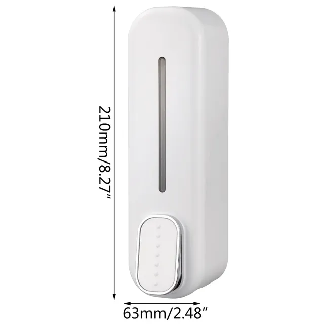 Distributeur savon mural ABS 300ml blanc noir compact… – vue 6
