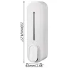 Distributeur savon mural ABS 300ml blanc noir compact… – vue 6