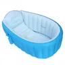 Gonflable bébé portable bleu blanc vinyle épais ovale… – vue 2