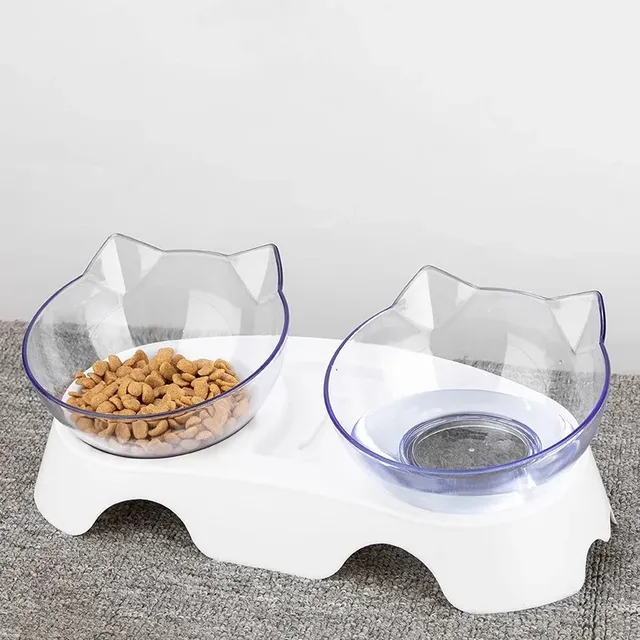 Bol chat surélevé incliné plastique transparent tête… – vue 4