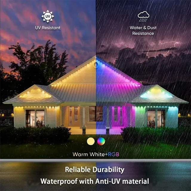 Cordes LED lumières extérieures permanentes avant-toit… – vue 4