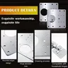 Kit de plaques de réparation de charnière d'armoire – vue 6