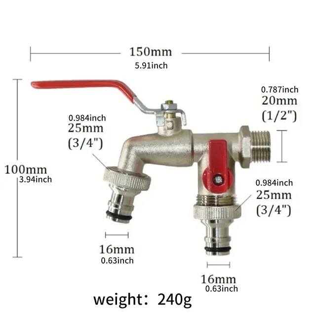 Robinet à Double Valve 2 en 1 – vue 7