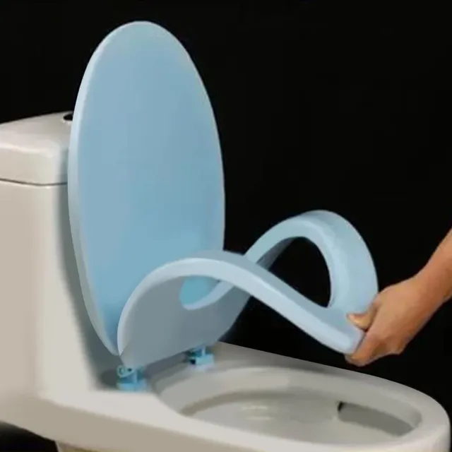 Siège de toilette rond à fermeture douce – vue 4