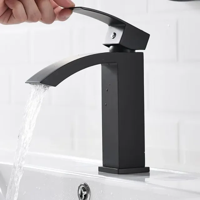 Hotaan robinet de lavabo noir mat – vue 2