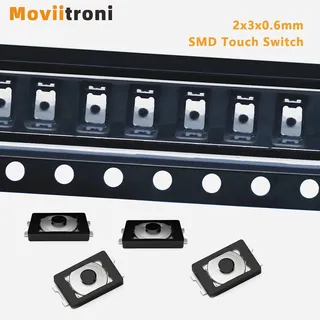 10/50/100/200 pièces 2x3x0.6mm Micro interrupteurs U Tactile bouton…