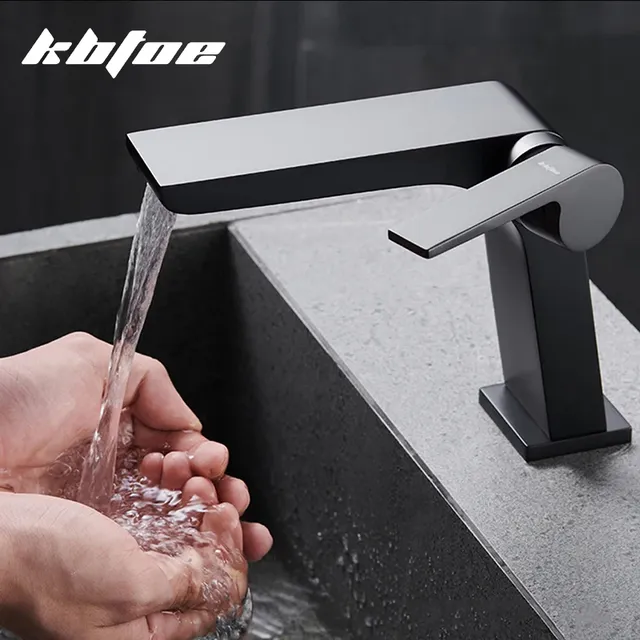 Robinet de lavabo gris pistolet – vue 3