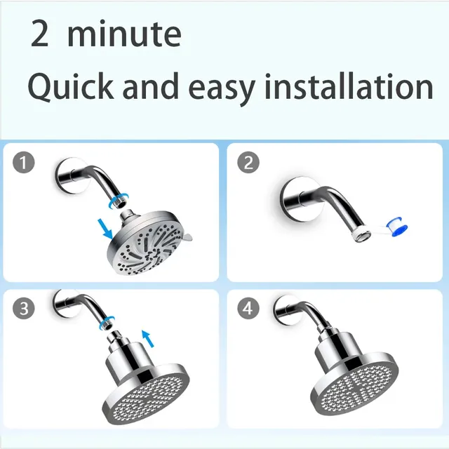 Pommeau de douche à pulvérisation supérieure circulaire… – vue 6