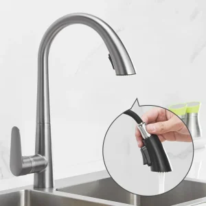 STARON robinet de cuisine extractible tête de pulvérisation cachée buse double Modes mélangeur d&rsquo;eau chaude et froide grue robinet robinets d&rsquo;évier de cuisine