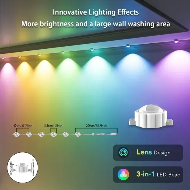 Cordes LED lumières extérieures permanentes avant-toit… – vue 2
