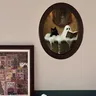 Décoration ovale sur le thème du fantôme et du chat noir… – vue 4