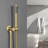 Pommeau de douche à main en laiton doré brossé – vue 4
