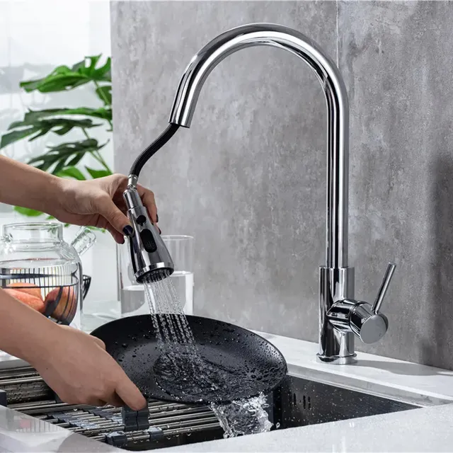 Robinets mélangeurs de cuisine Chrome Touch – vue 3